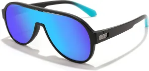FEISEDY Polarized Men Women Sunglasses, Oversized Fahion One Piece Sun Glasses, Lightweight TR90 Frame B4080