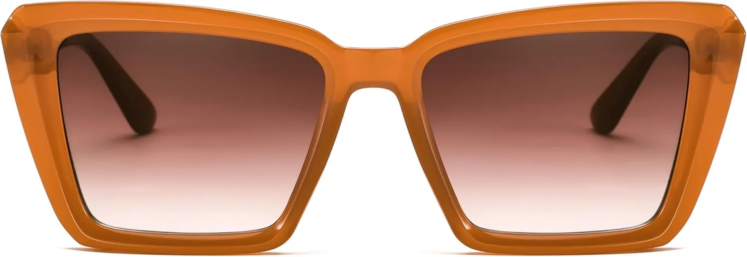 FEISEDY Trendy Cat Eye Women Sunglasses, Retro Womens Square Cateye Sun Glasses B9135
