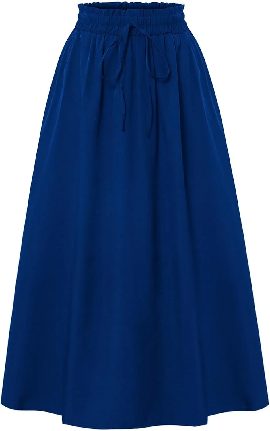 Floral Skirts for Women 2025 A-Line Loose Elastic High Waist Elastic Waist Pleated Summer Swing Skirts with Pocket