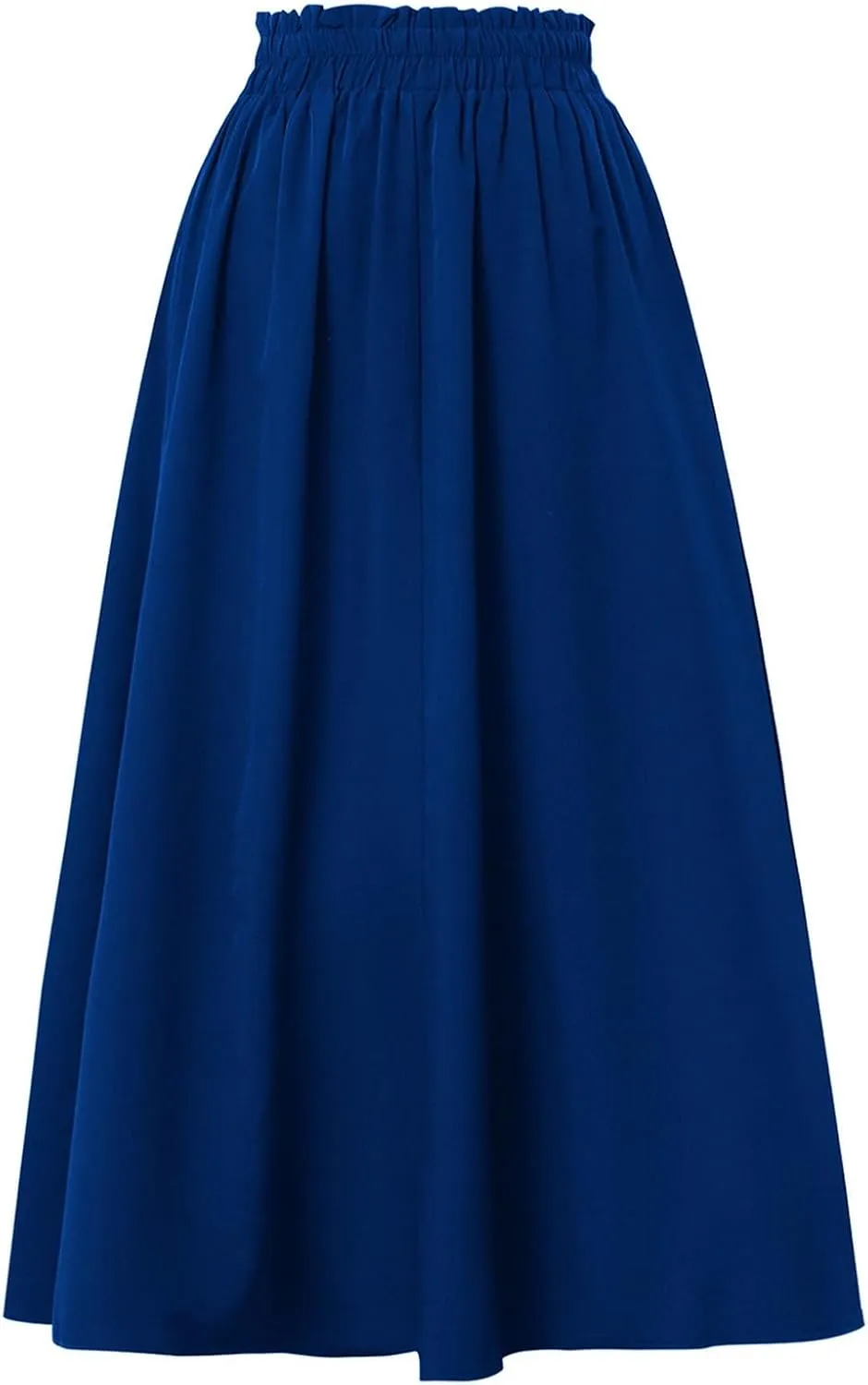 Floral Skirts for Women 2025 A-Line Loose Elastic High Waist Elastic Waist Pleated Summer Swing Skirts with Pocket