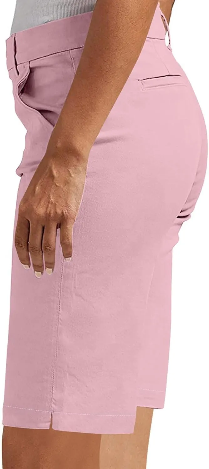 GOFULY Bermuda Shorts for Women Trendy 2025 Summer High Waisted Shorts Casual Straight Leg Comfy Solid Outfits with Pockets