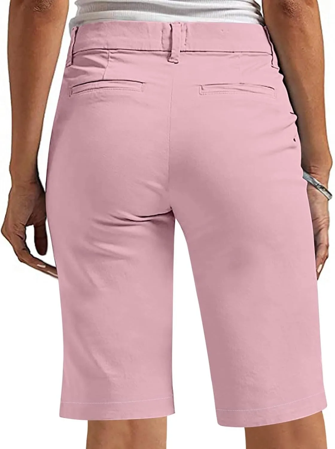 GOFULY Bermuda Shorts for Women Trendy 2025 Summer High Waisted Shorts Casual Straight Leg Comfy Solid Outfits with Pockets