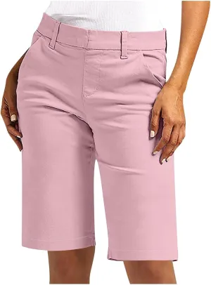 GOFULY Bermuda Shorts for Women Trendy 2025 Summer High Waisted Shorts Casual Straight Leg Comfy Solid Outfits with Pockets