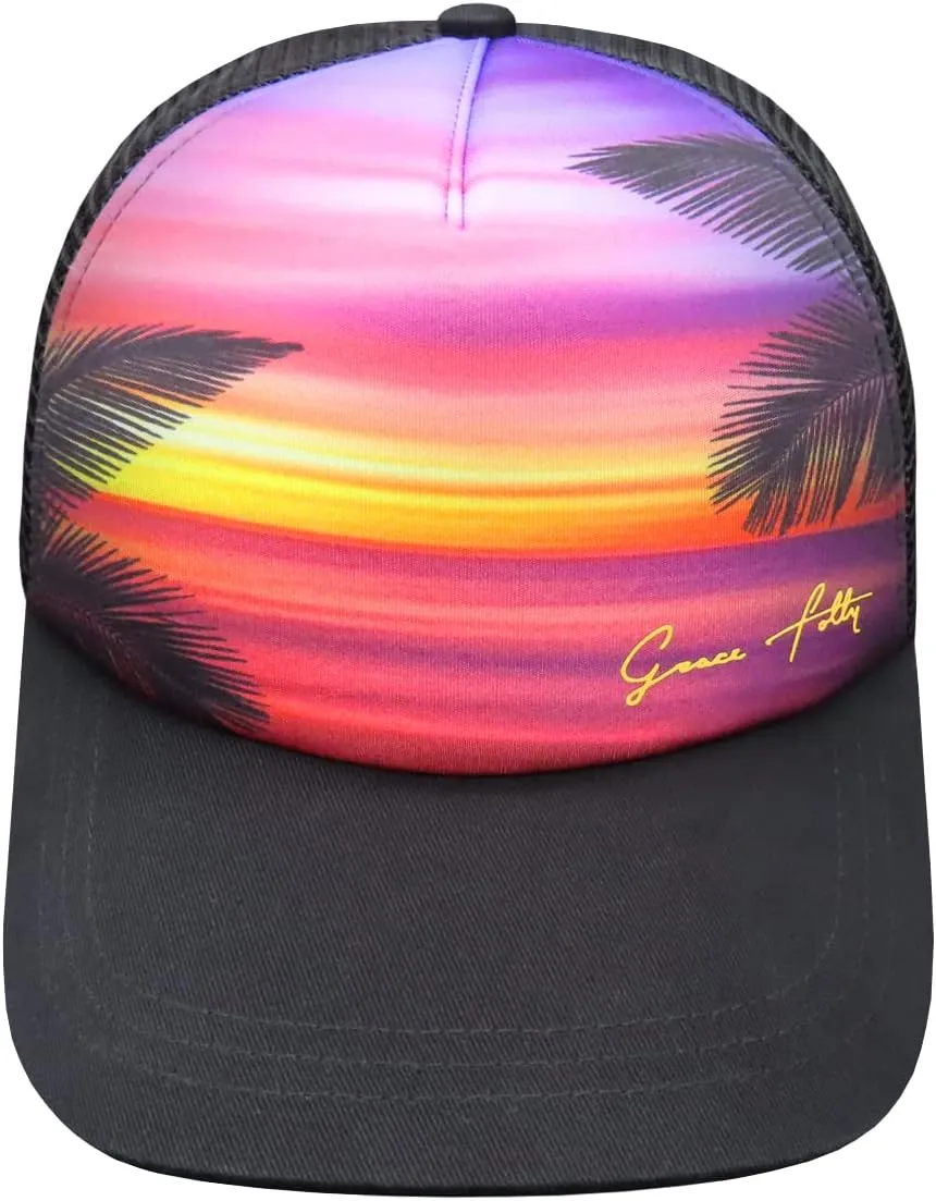 Grace Folly Foam Trucker Hat Snapback Mesh Baseball Cap for Men or Women