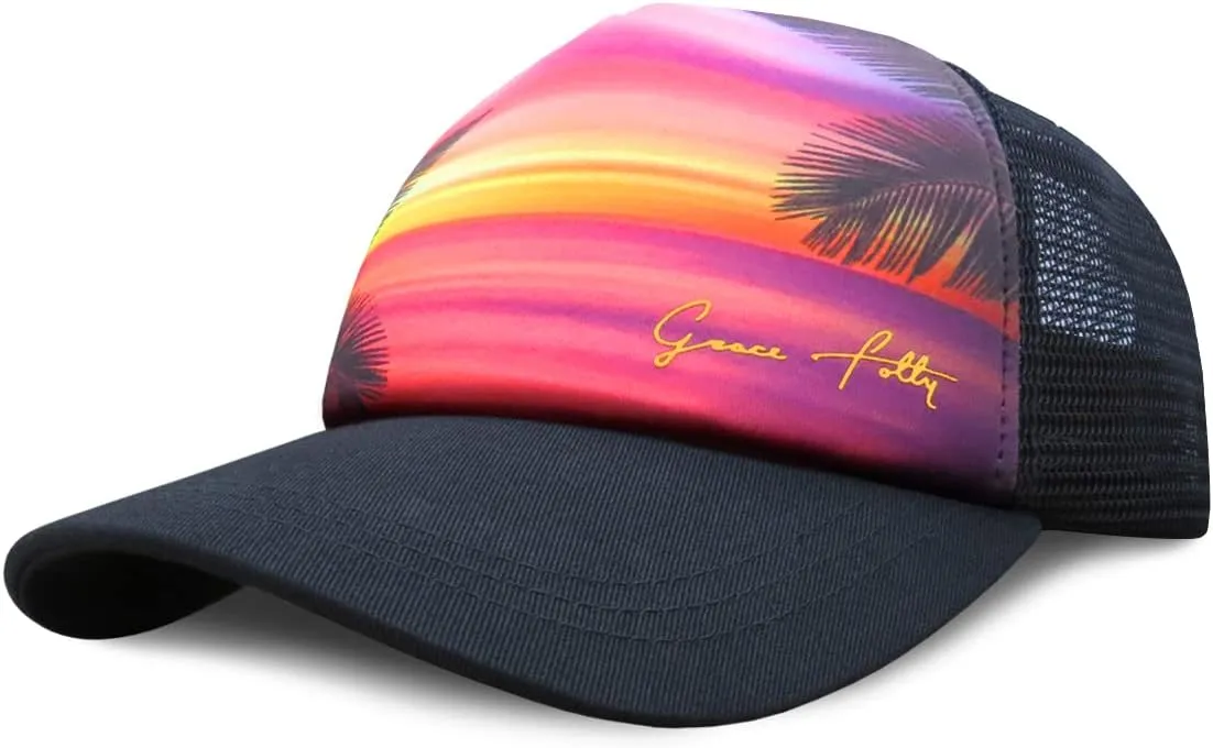 Grace Folly Foam Trucker Hat Snapback Mesh Baseball Cap for Men or Women