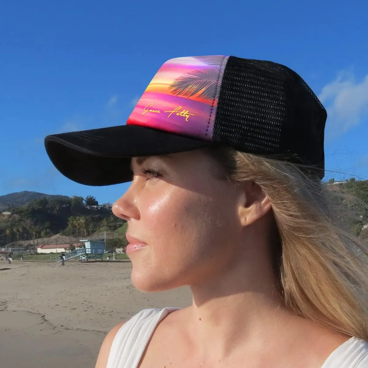 Grace Folly Foam Trucker Hat Snapback Mesh Baseball Cap for Men or Women