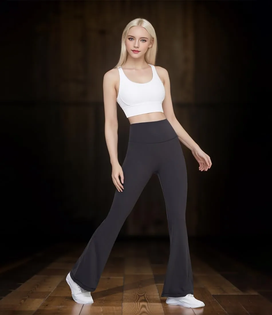 High-Waist Flare Legging,Bootcut Workout Pants,Flared Yoga Pants for Women,Stylish Activewear for Yoga,Pilates & Casual Wear