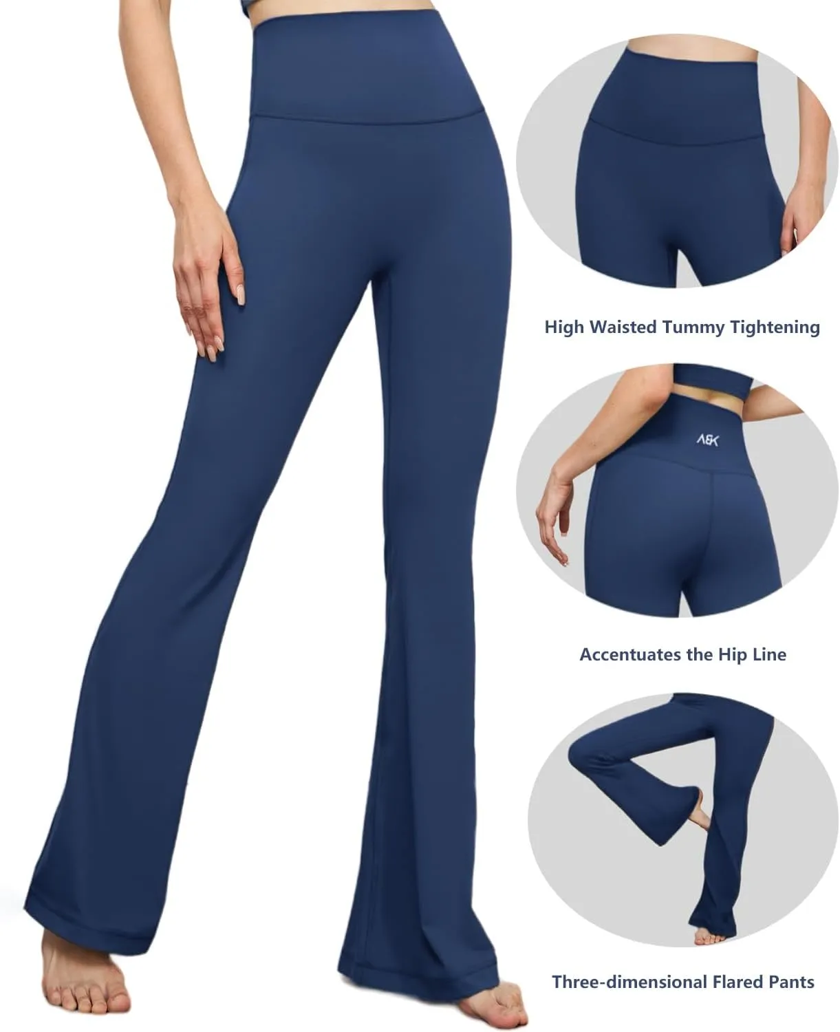 High-Waist Flare Legging,Bootcut Workout Pants,Flared Yoga Pants for Women,Stylish Activewear for Yoga,Pilates & Casual Wear