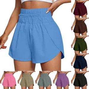 High Waisted Running Shorts for Women Summer Mesh Liner Quick Dry Sport Athletic Workout Shorts with Pockets Outfits