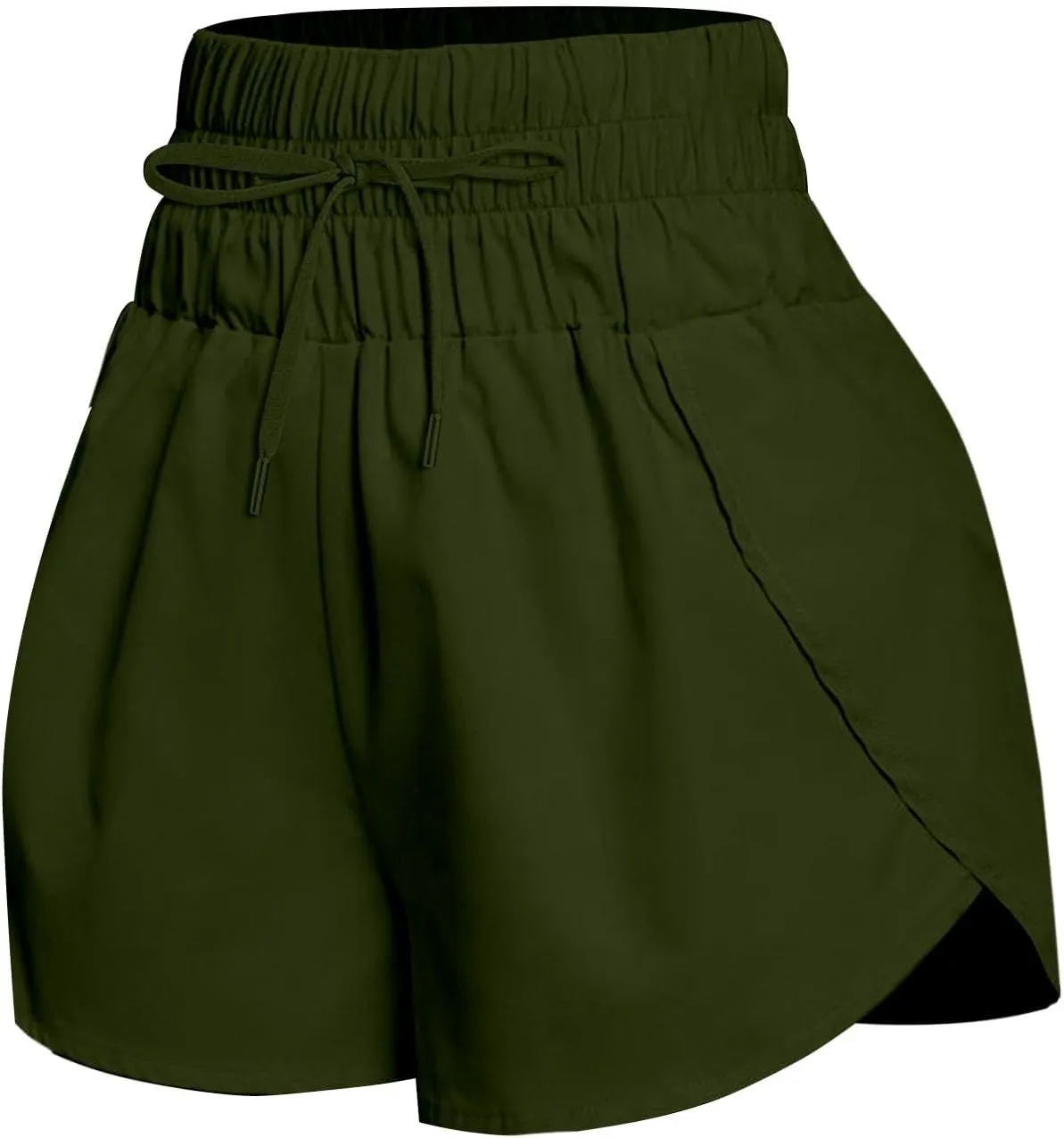 High Waisted Running Shorts for Women Summer Mesh Liner Quick Dry Sport Athletic Workout Shorts with Pockets Outfits