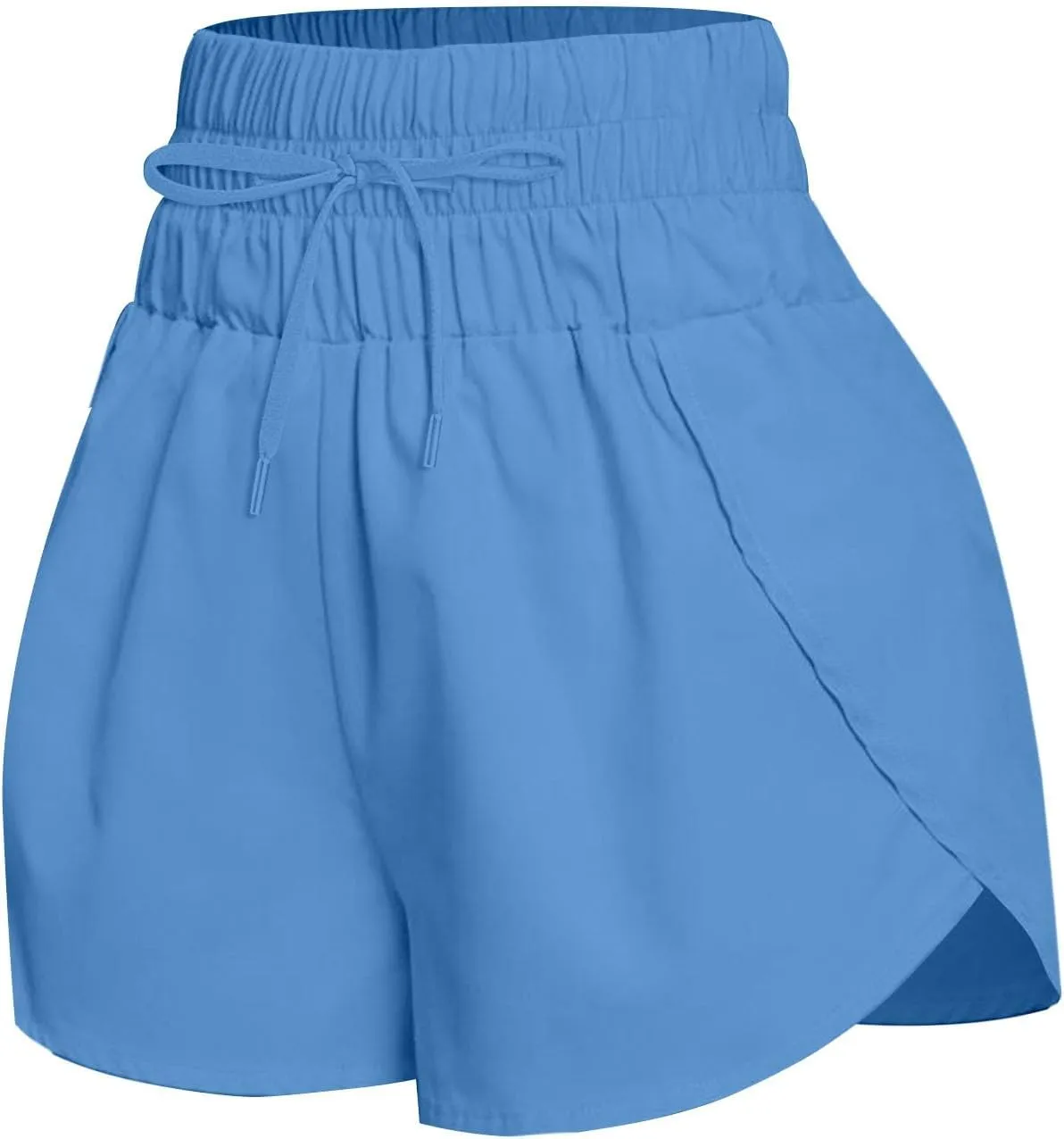 High Waisted Running Shorts for Women Summer Mesh Liner Quick Dry Sport Athletic Workout Shorts with Pockets Outfits