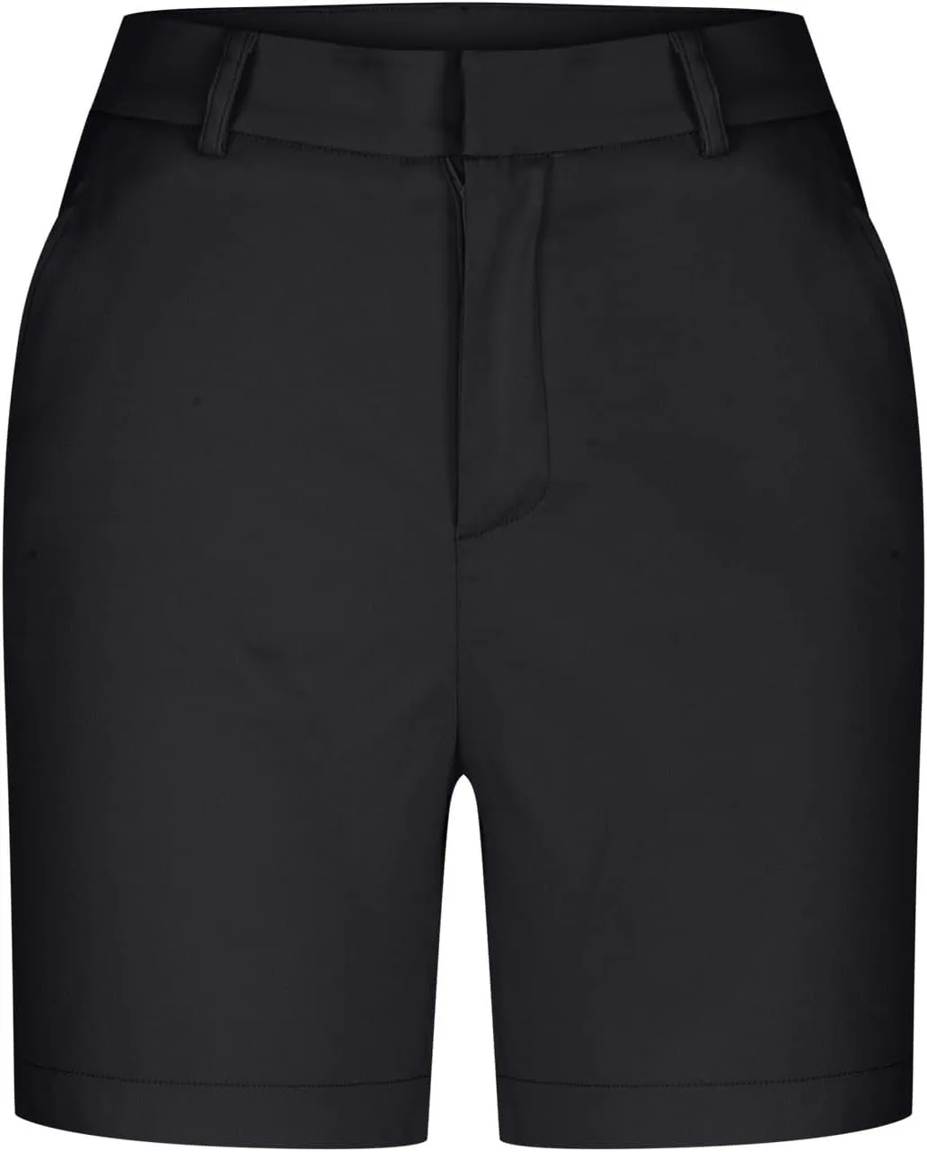 hlysgo Women Stretch Twill Shorts 2024 Summer Casual Slim Fit Hiking Shorts with Pockets High Waisted Pull On Chino Shorts