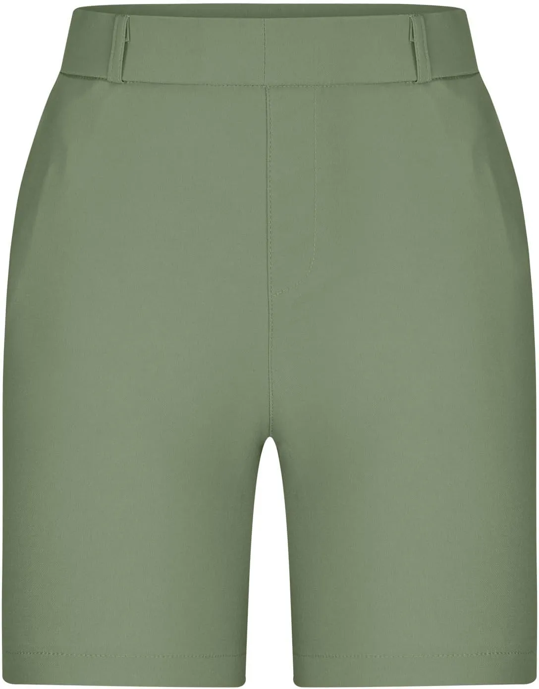 hlysgo Women Stretch Twill Shorts 2024 Summer Casual Slim Fit Hiking Shorts with Pockets High Waisted Pull On Chino Shorts