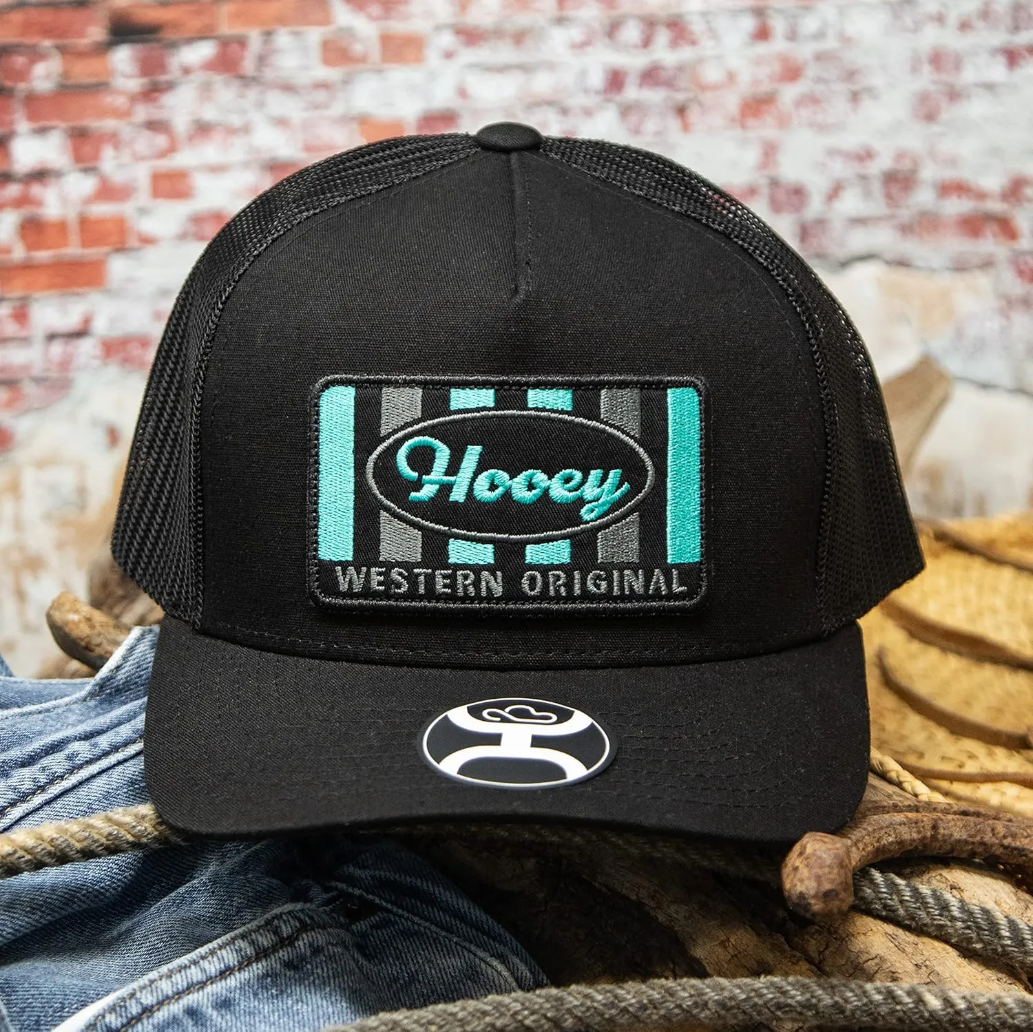 HOOEY Sudan Adjustable Snapback Trucker Mesh Back Hat with Logo