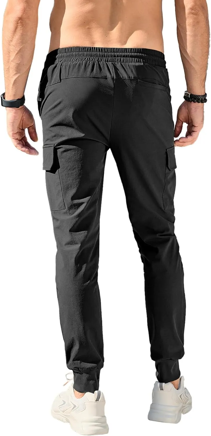 HOTake Men's Joggers Pants 4 Way Stretch Sweatpants with Pockets Cargo Joggers for Men Slim Fit Athletic Pants