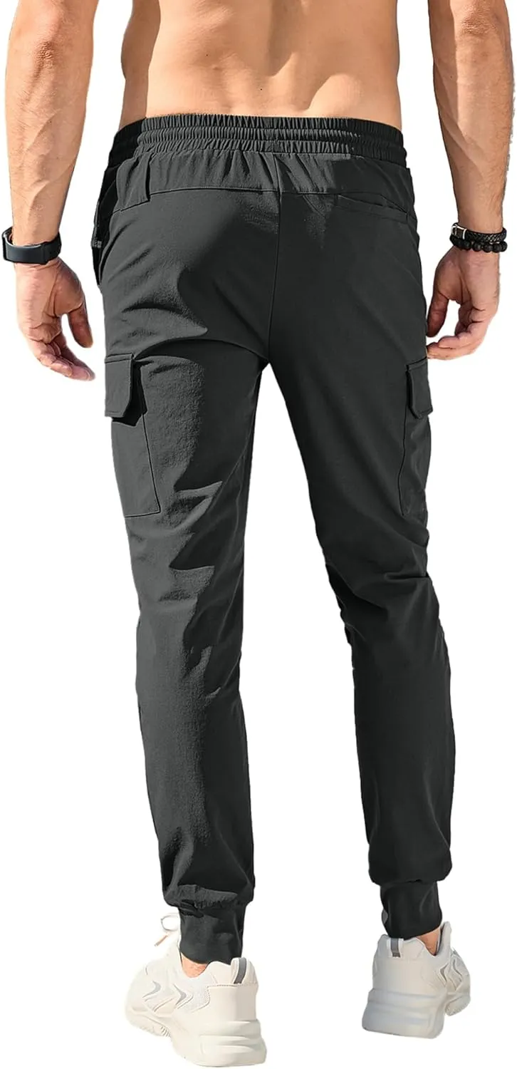 HOTake Men's Joggers Pants 4 Way Stretch Sweatpants with Pockets Cargo Joggers for Men Slim Fit Athletic Pants