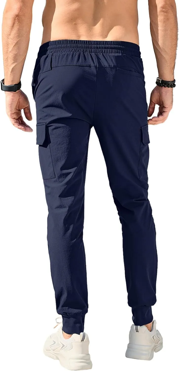 HOTake Men's Joggers Pants 4 Way Stretch Sweatpants with Pockets Cargo Joggers for Men Slim Fit Athletic Pants