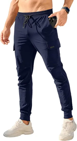 HOTake Men's Joggers Pants 4 Way Stretch Sweatpants with Pockets Cargo Joggers for Men Slim Fit Athletic Pants