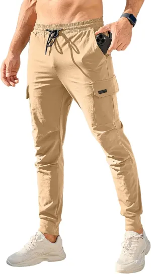 HOTake Men's Joggers Pants 4 Way Stretch Sweatpants with Pockets Cargo Joggers for Men Slim Fit Athletic Pants