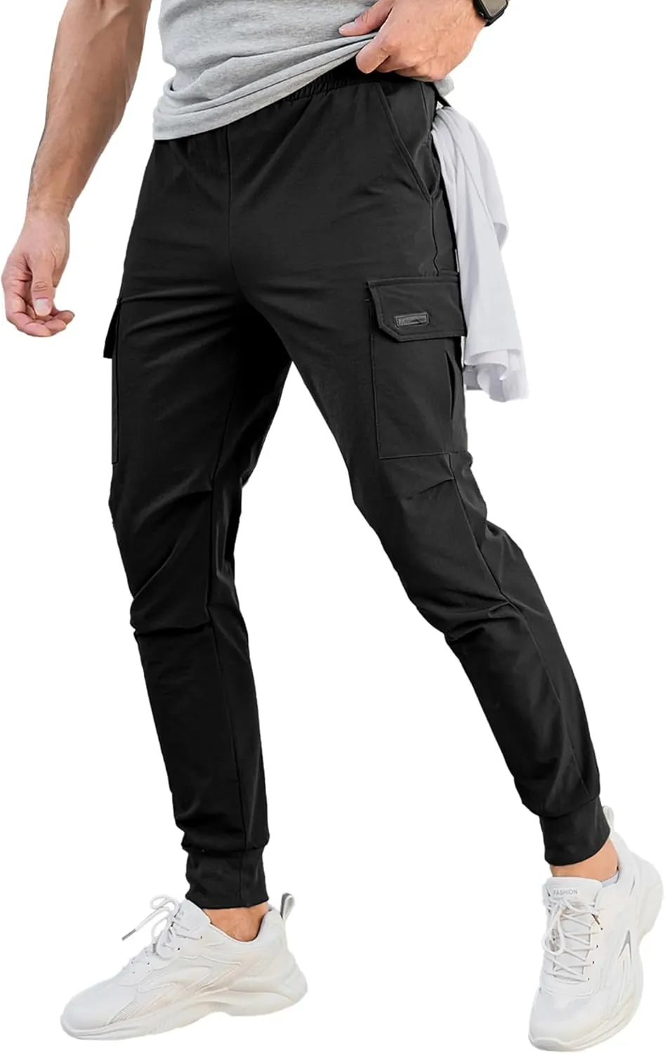HOTake Men's Joggers Pants 4 Way Stretch Sweatpants with Pockets Cargo Joggers for Men Slim Fit Athletic Pants