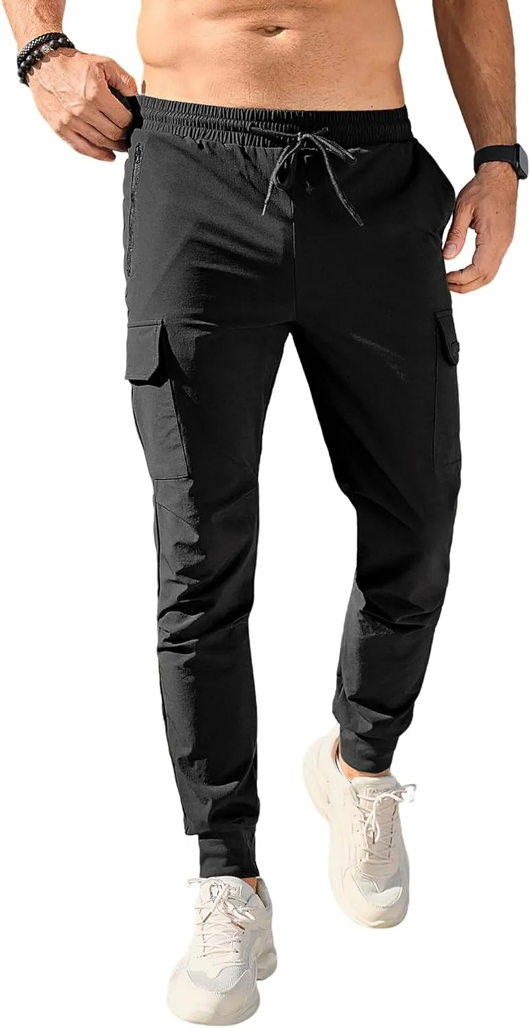 HOTake Men's Joggers Pants 4 Way Stretch Sweatpants with Pockets Cargo Joggers for Men Slim Fit Athletic Pants