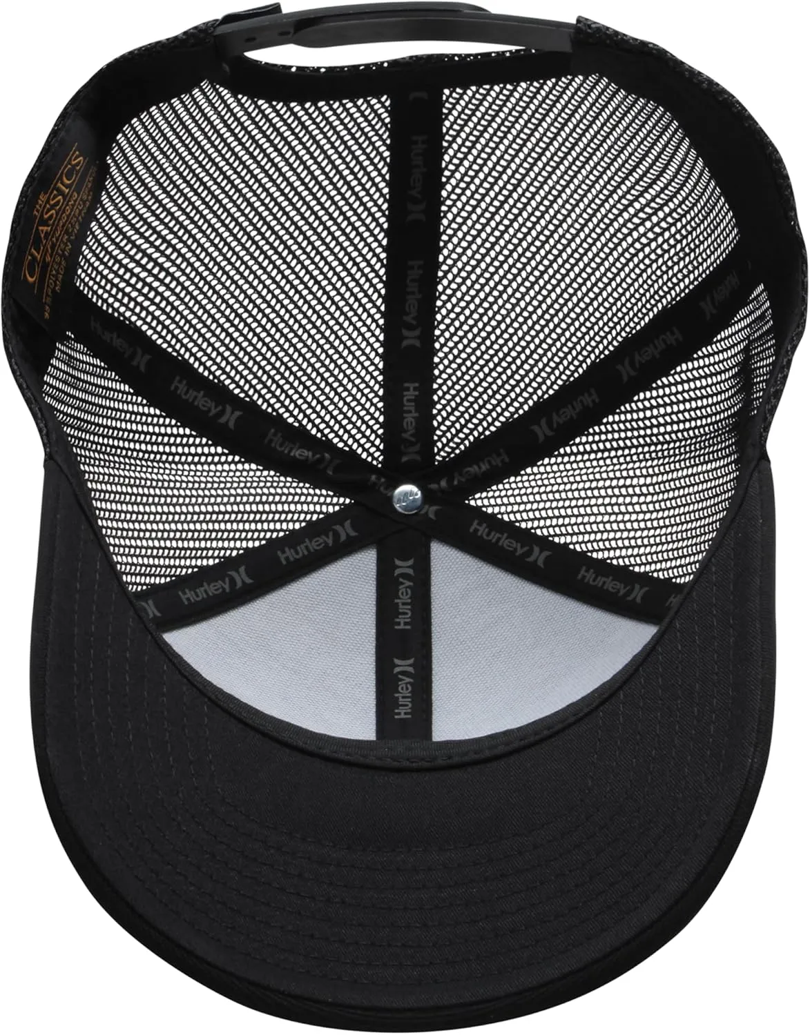 Hurley Men’s Offshore Trucker Hat - Curved Brim Mesh Baseball Cap and Hats for Men with Adjustable Snapback Closure
