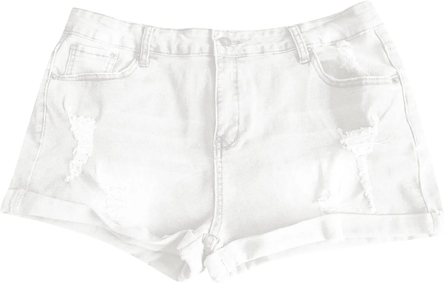 Jean Shorts Womens High Waisted Bermuda Shorts Petite Length Frayed Hem Denim Hot Pants Vacation Beach Shorts