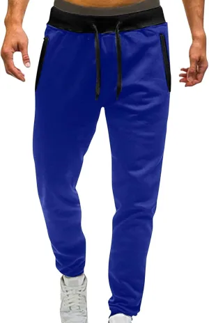 Joggers for Men Cargo,Men's Stretch Active Casual Fleece Pants Slim Fit Regular Pant with Pocket