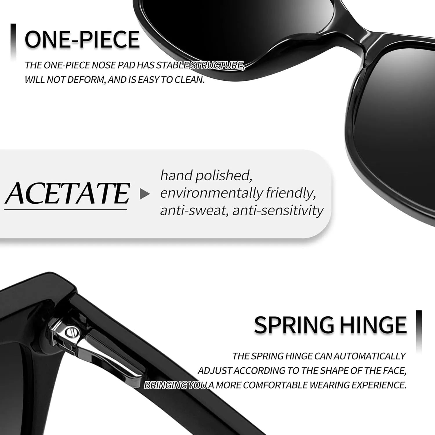 Joopin Oversized Cateye Sunglasses for Women Fashion Cat Eye Sun Glasses UV Protection Ladies Shades Sunnies