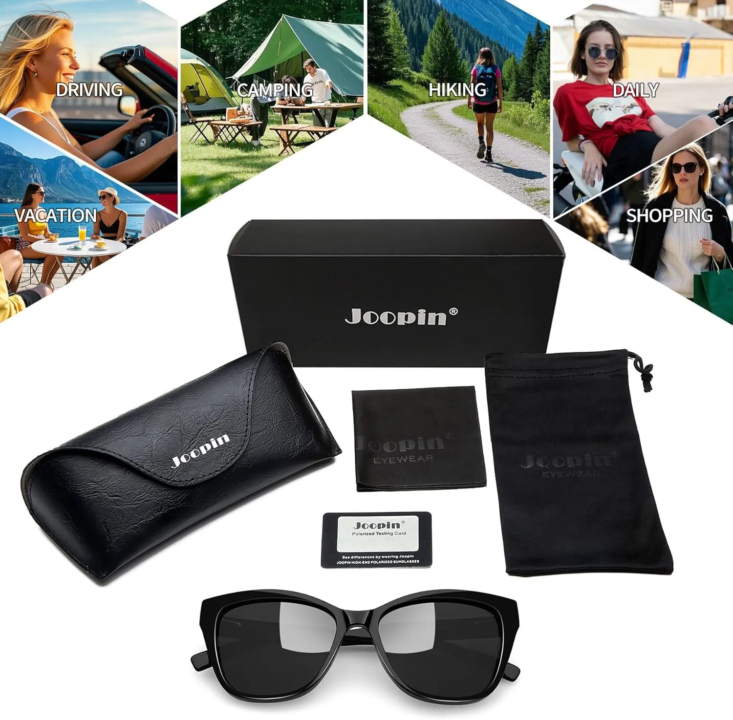 Joopin Oversized Cateye Sunglasses for Women Fashion Cat Eye Sun Glasses UV Protection Ladies Shades Sunnies