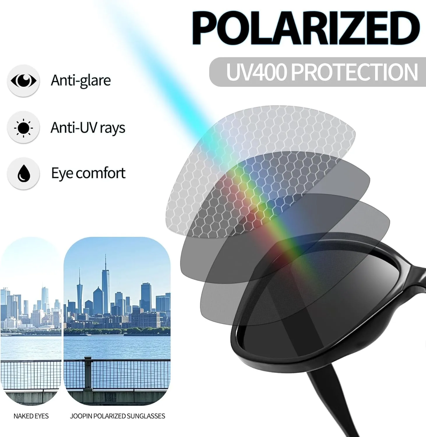 Joopin Oversized Cateye Sunglasses for Women Fashion Cat Eye Sun Glasses UV Protection Ladies Shades Sunnies