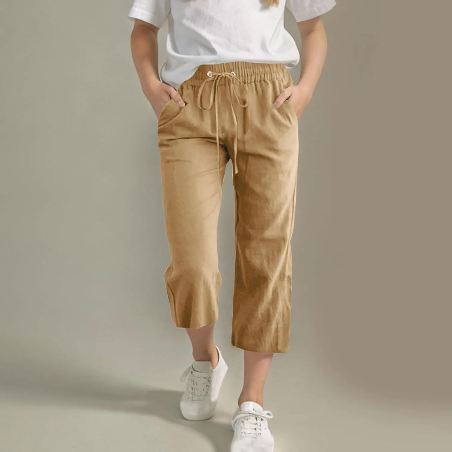 Kids Girl Boy Pants Shorts for Kid Linen Loose Fit High Cut Flare Wide Leg Summer Fall Pants 2025