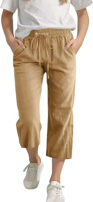 Kids Girl Boy Pants Shorts for Kid Linen Loose Fit High Cut Flare Wide Leg Summer Fall Pants 2025