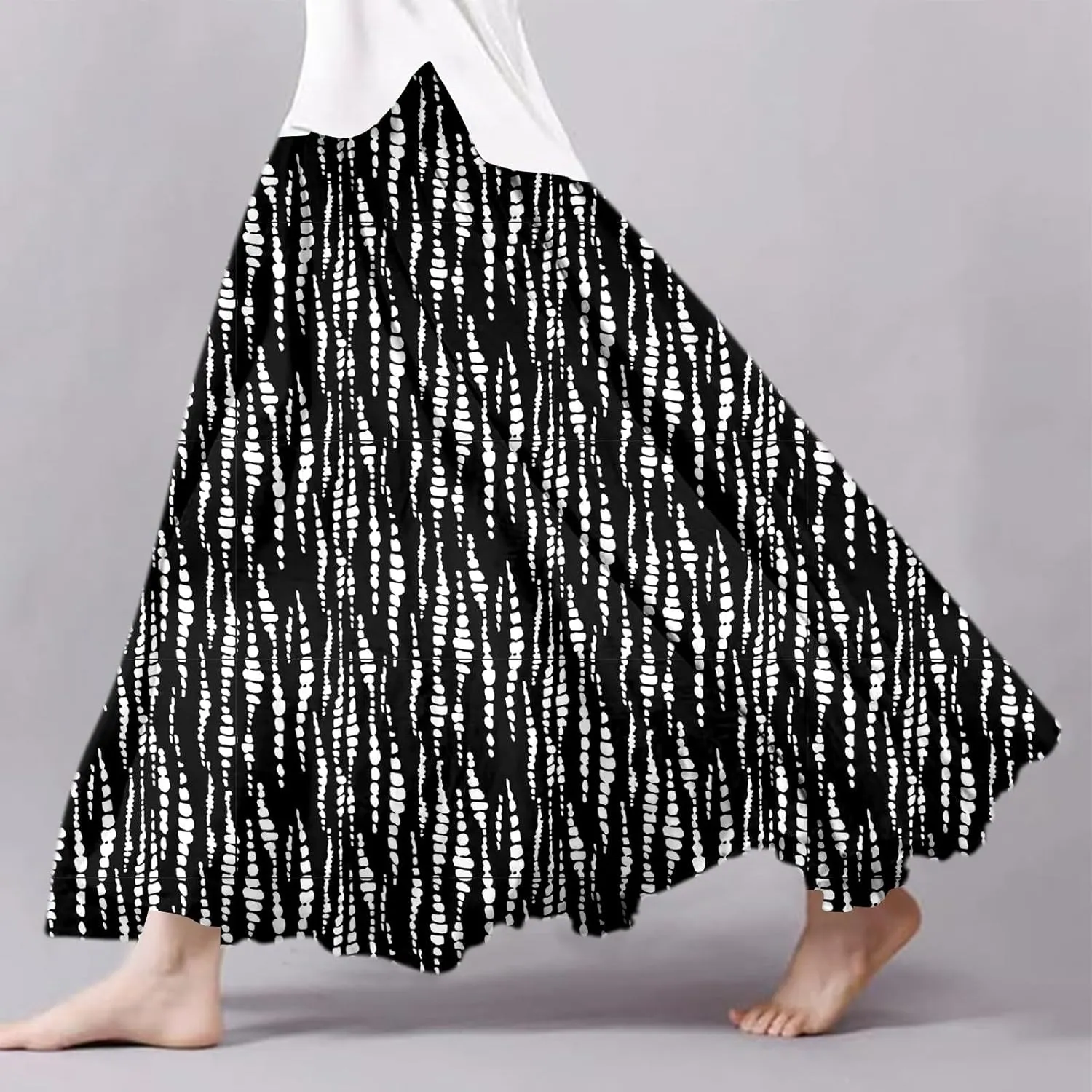 Ladies' Summer Vacation Casual Printed Large Skirt Half Skirt Denim Skirts for Girls