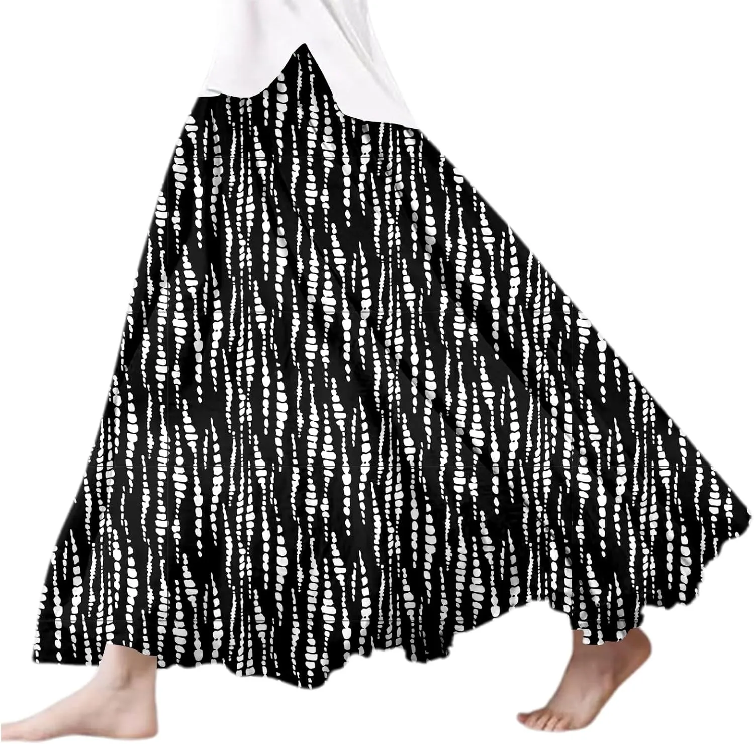 Ladies' Summer Vacation Casual Printed Large Skirt Half Skirt Denim Skirts for Girls