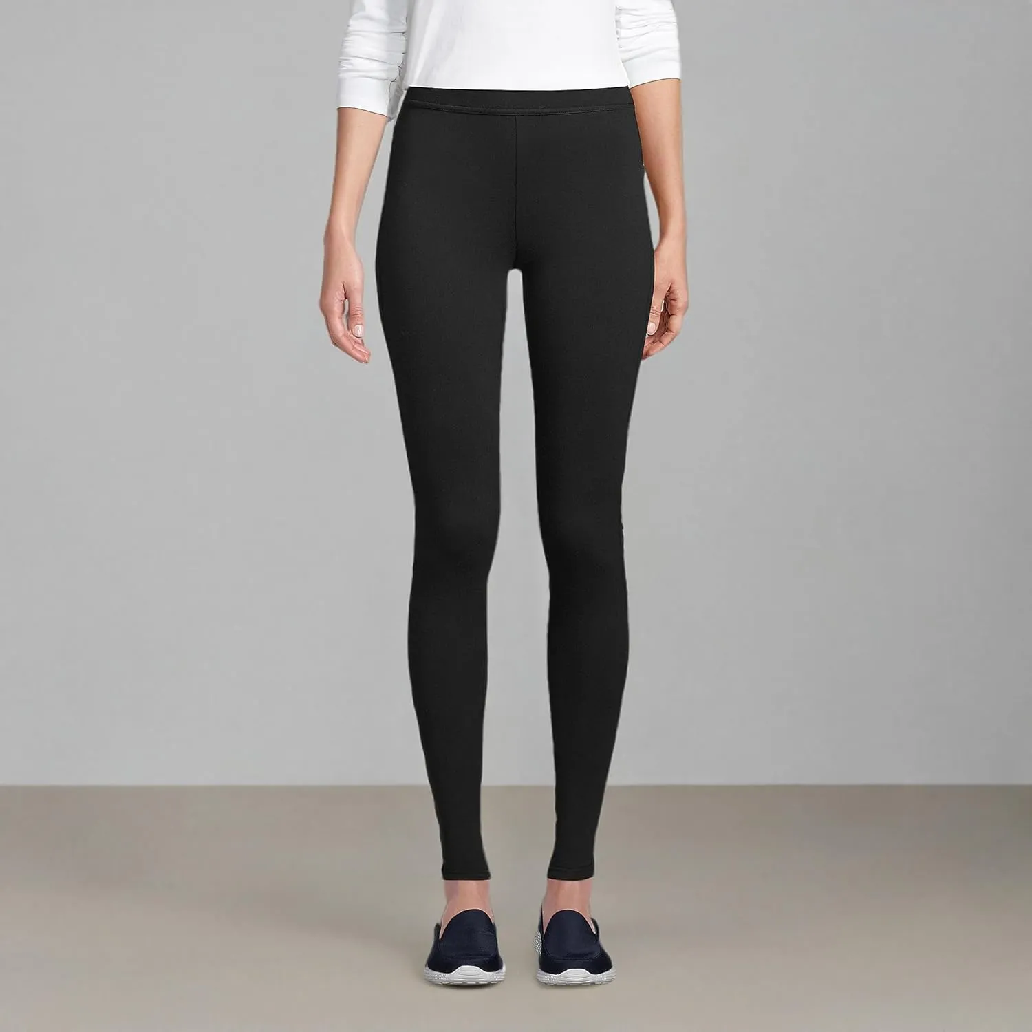 Lands' End Women's High Rise Serious Sweats Fleece-Lined Pocket Leggings