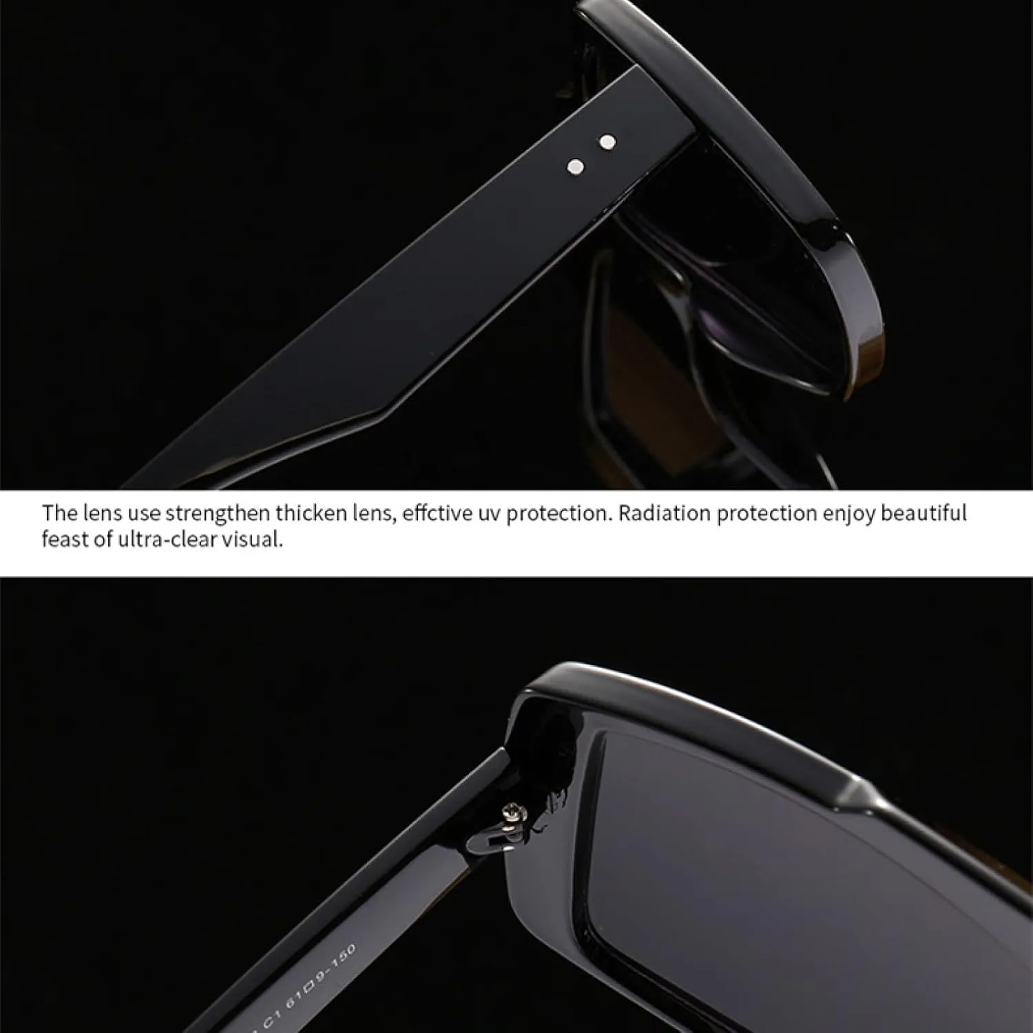 Large Frame Sunglasses Women Vintage Oversized Sun Glasses Men Fashion Luxury Flat Top Shades