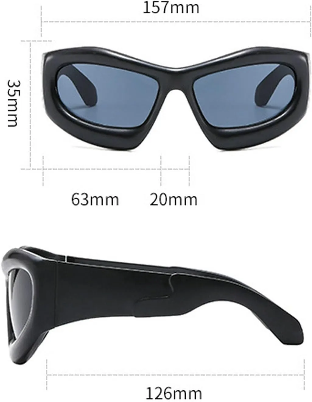 laureles Oversized Women's Y2K Sunglasses Blue Red Cat Sunglasses Men Vintage Driving Punk Sun Glasses