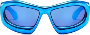 laureles Oversized Women's Y2K Sunglasses Blue Red Cat Sunglasses Men Vintage Driving Punk Sun Glasses