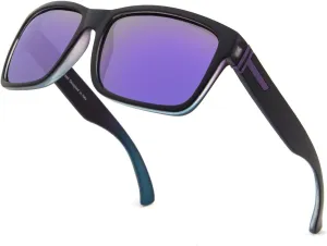 LECKIRUT Vintage Polarized Sunglasses for Men Women Retro Oversized Square Mirror Sun Glasses