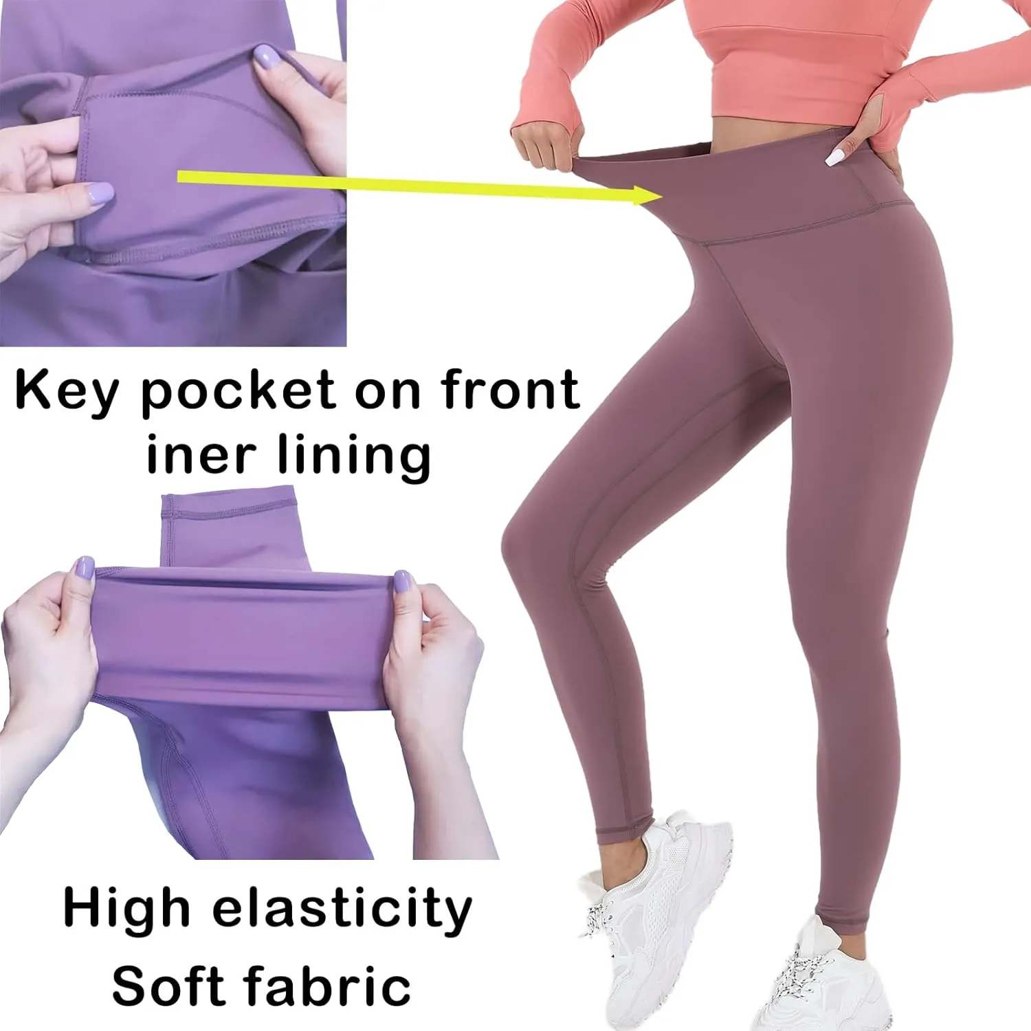 Leggings for Women, High Waist Yoga Pants, Tummy Control Joggers for Women, Soft Sweatpants for Athletic