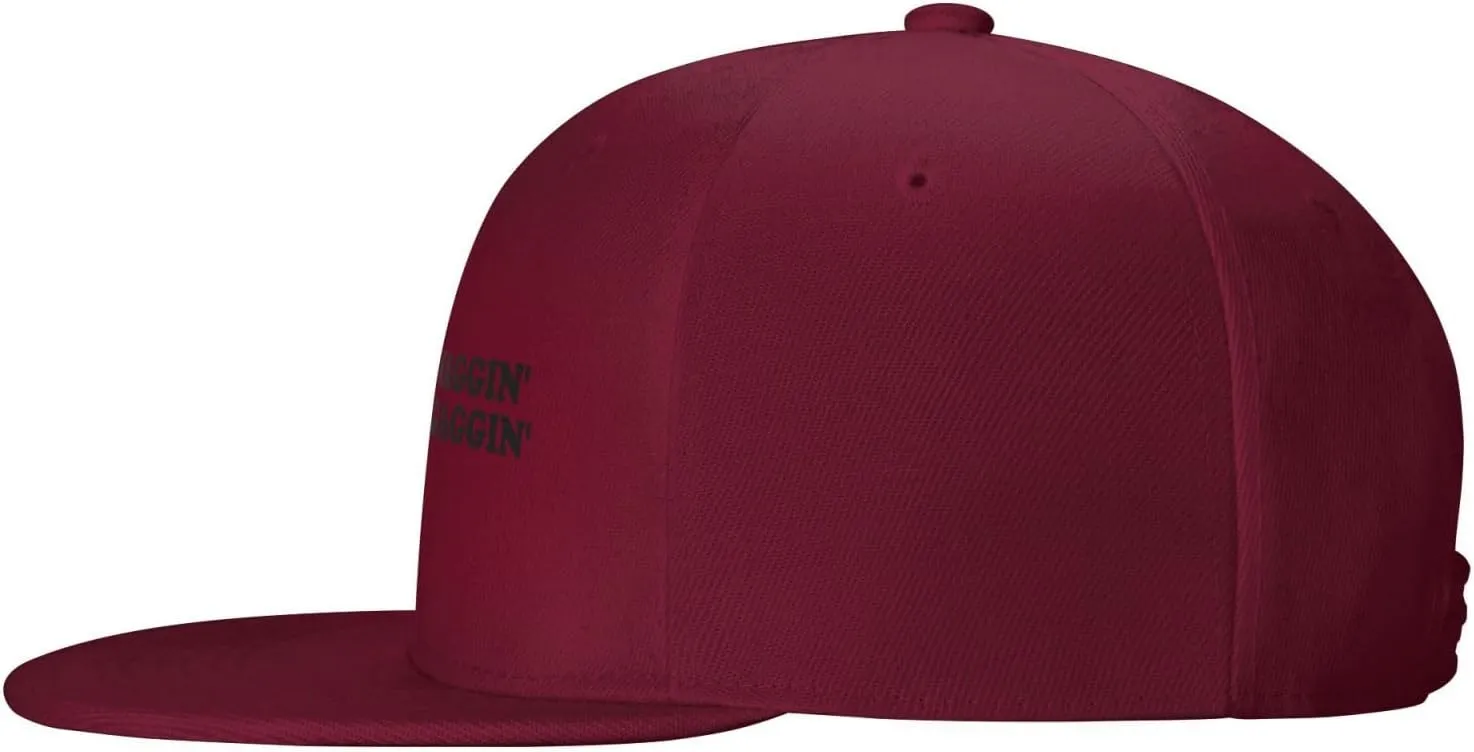Less Naggin' More Gaggin' Flat Brim Baseball Cap,Classic Snapback Hat Adjustable Trucker Hats for Men & Women,Black