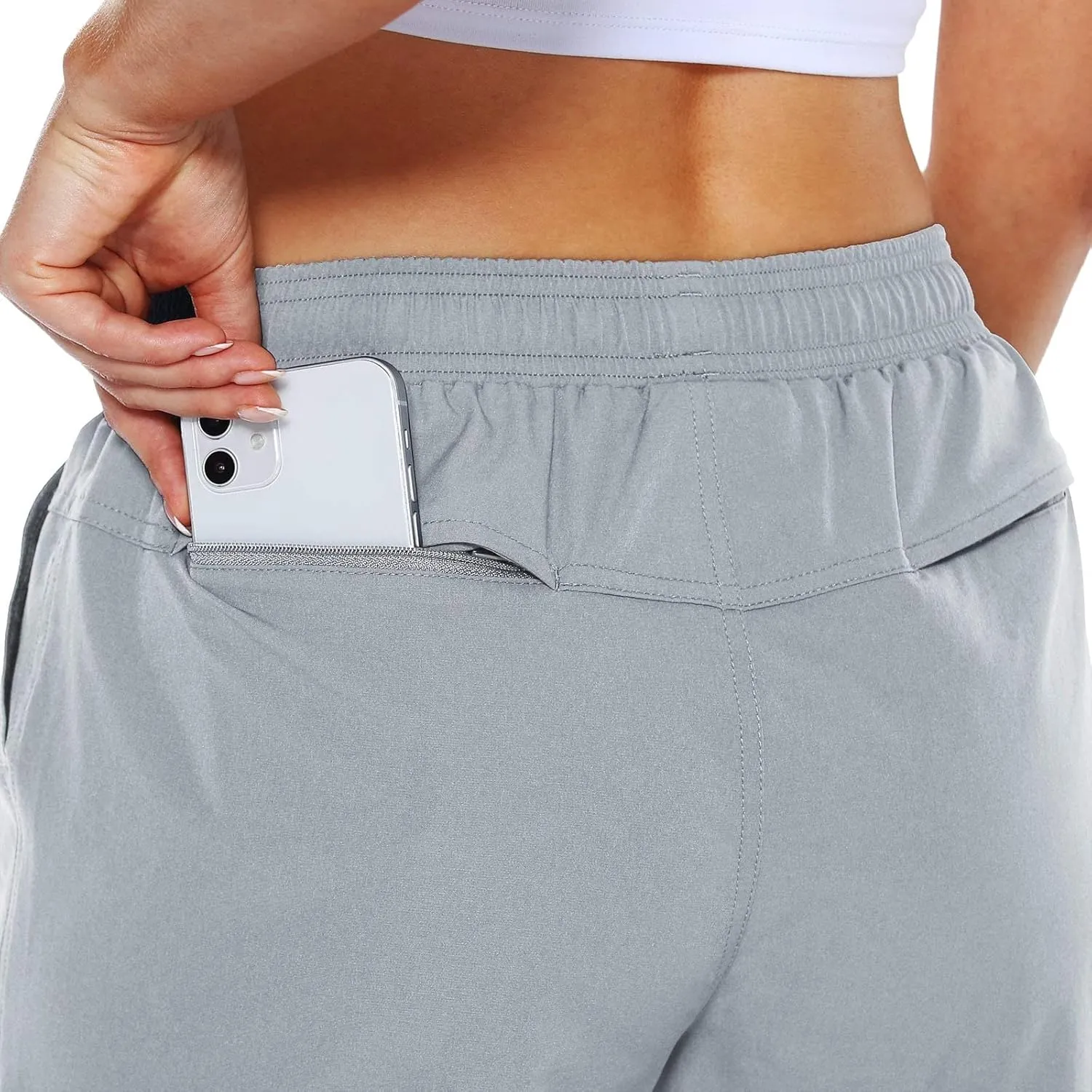 Linen Paperbag Shorts for Women High Waisted Wide Leg Pants Drawstring Baggy Sweatpants Summer Bermuda Shorts, Medium