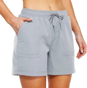 Linen Paperbag Shorts for Women High Waisted Wide Leg Pants Drawstring Baggy Sweatpants Summer Bermuda Shorts, Medium