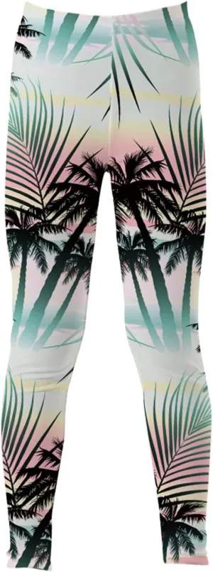 Little Girls' Printed Leggings Toddlers Active Stretch Leggings Kids Yoga Pants Performance Sports Tights