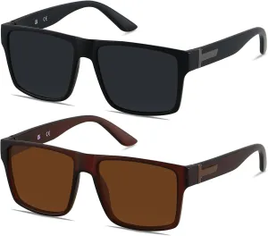LYZOIT Square Sunglasses for Men Women Polarized Oversized Big UV Protection Rectangle Shades