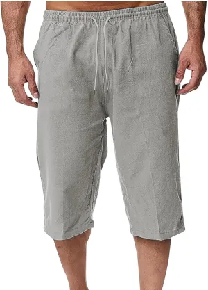 Man Pleated Straight Leg Basic Long Leg Loose Fit Pants for Mens Linen Fall Summer 2025 Y2K