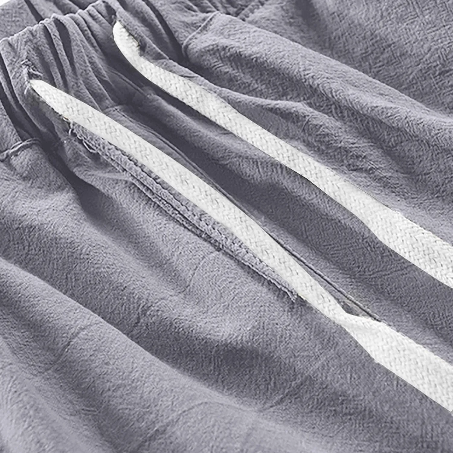 Man Pleated Straight Leg Basic Long Leg Loose Fit Pants for Mens Linen Fall Summer 2025 Y2K