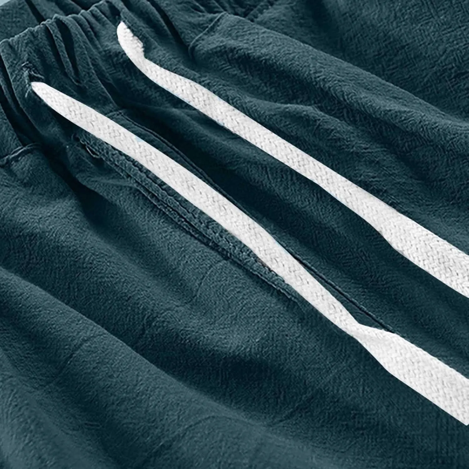 Man Pleated Straight Leg Basic Long Leg Loose Fit Pants for Mens Linen Fall Summer 2025 Y2K