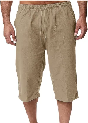 Man Pleated Straight Leg Basic Long Leg Loose Fit Pants for Mens Linen Fall Summer 2025 Y2K